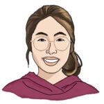 A head-and-shoulders illustration of Jenny. She has light skin, medium-length brown hair pulled back into a ponytail, and is wearing a dark pink hoodie.