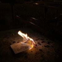 burning letter