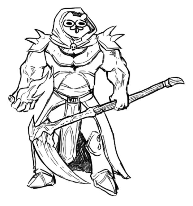 drawing of tim but in a fantasy outfit