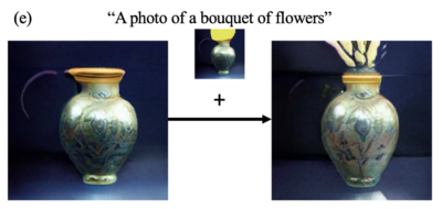 diagram showing that flowers can be added to an empty vase using our paper's technique