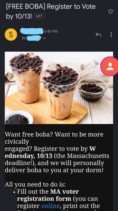 free boba for voting