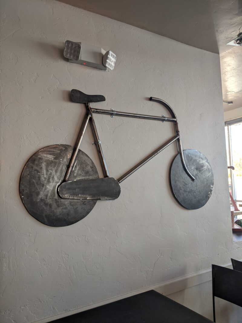 sculpture of a bicycle