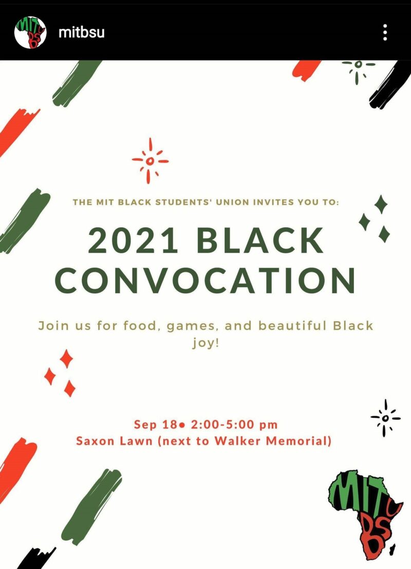 A instagram flyer for Black Convocation