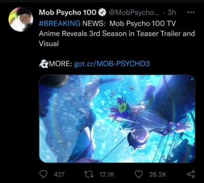Mob pyscho season 3 announced!