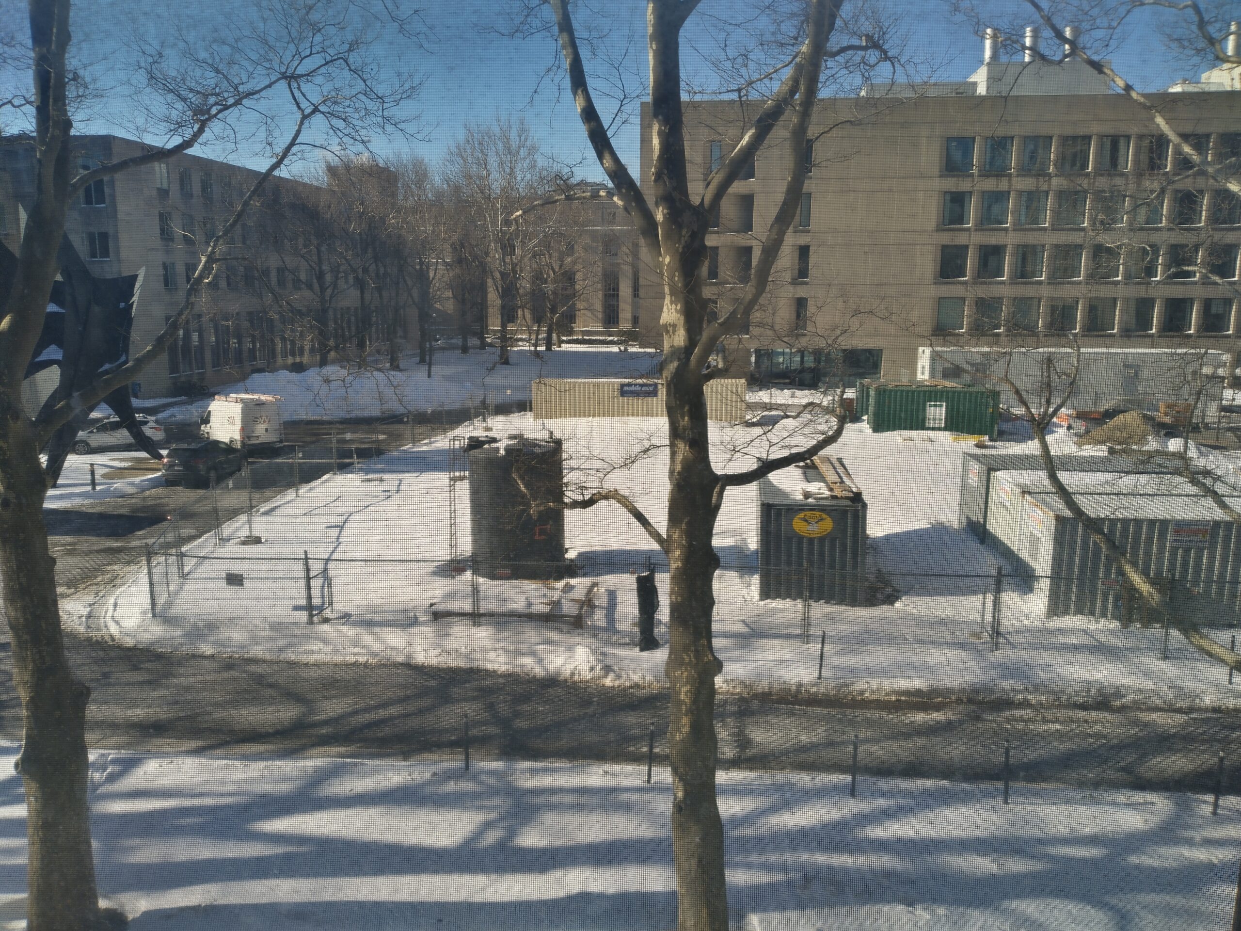 view outside my window. lots of snow on the ground.