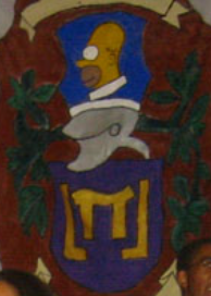 mural of homer simpson above floorpi logo