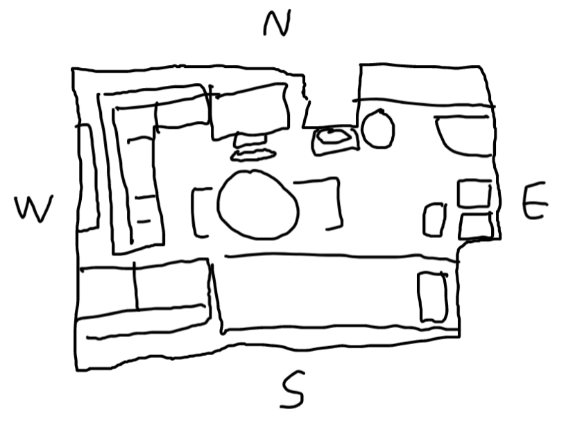 the floor plan for my room