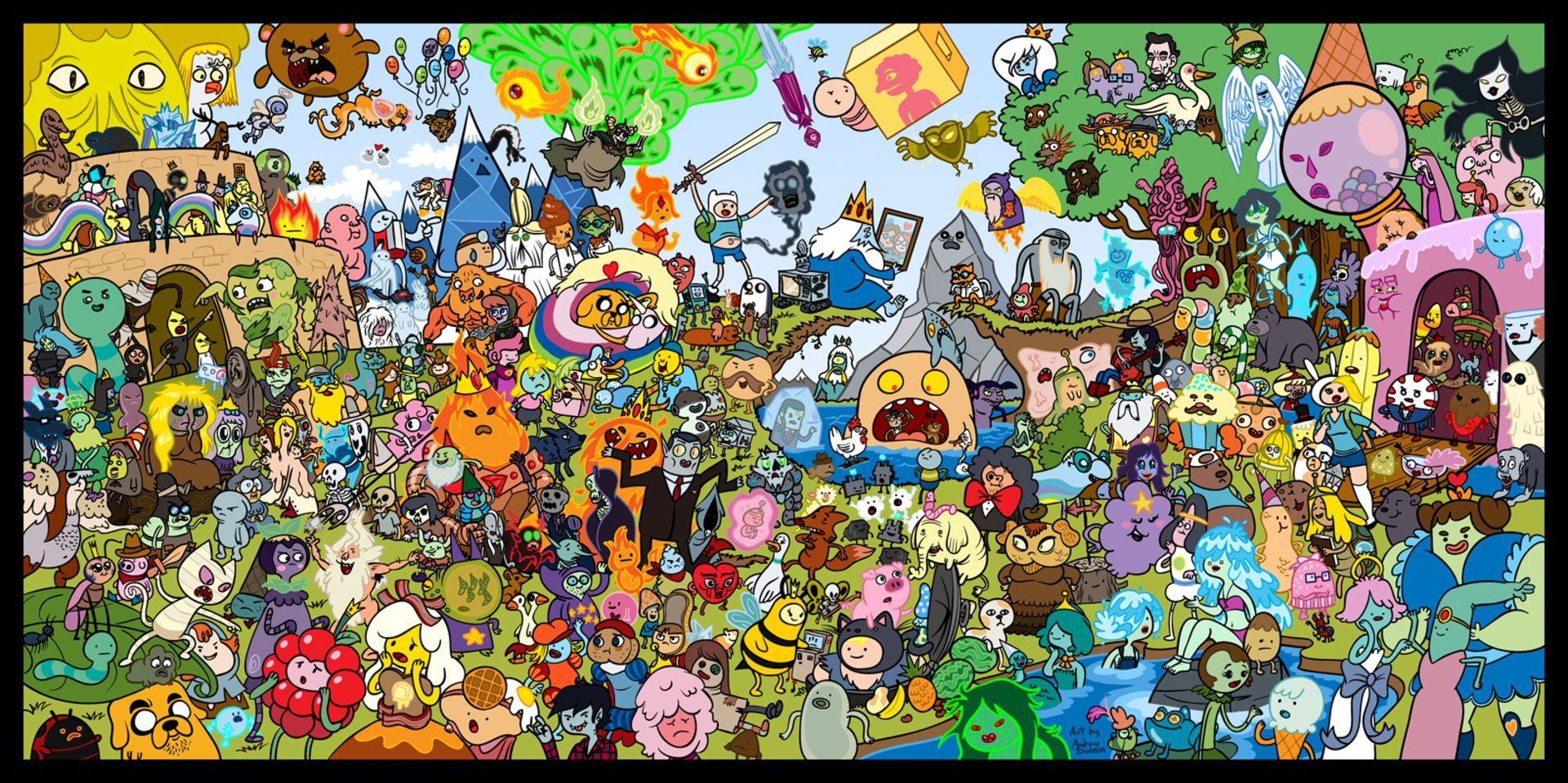 adventure time wallpaper of all the characters