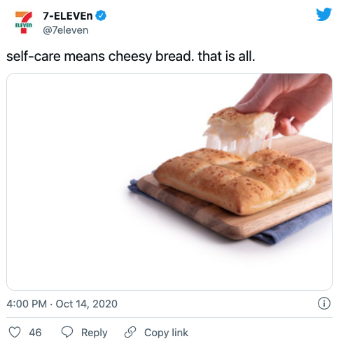 cheesy bread tweet