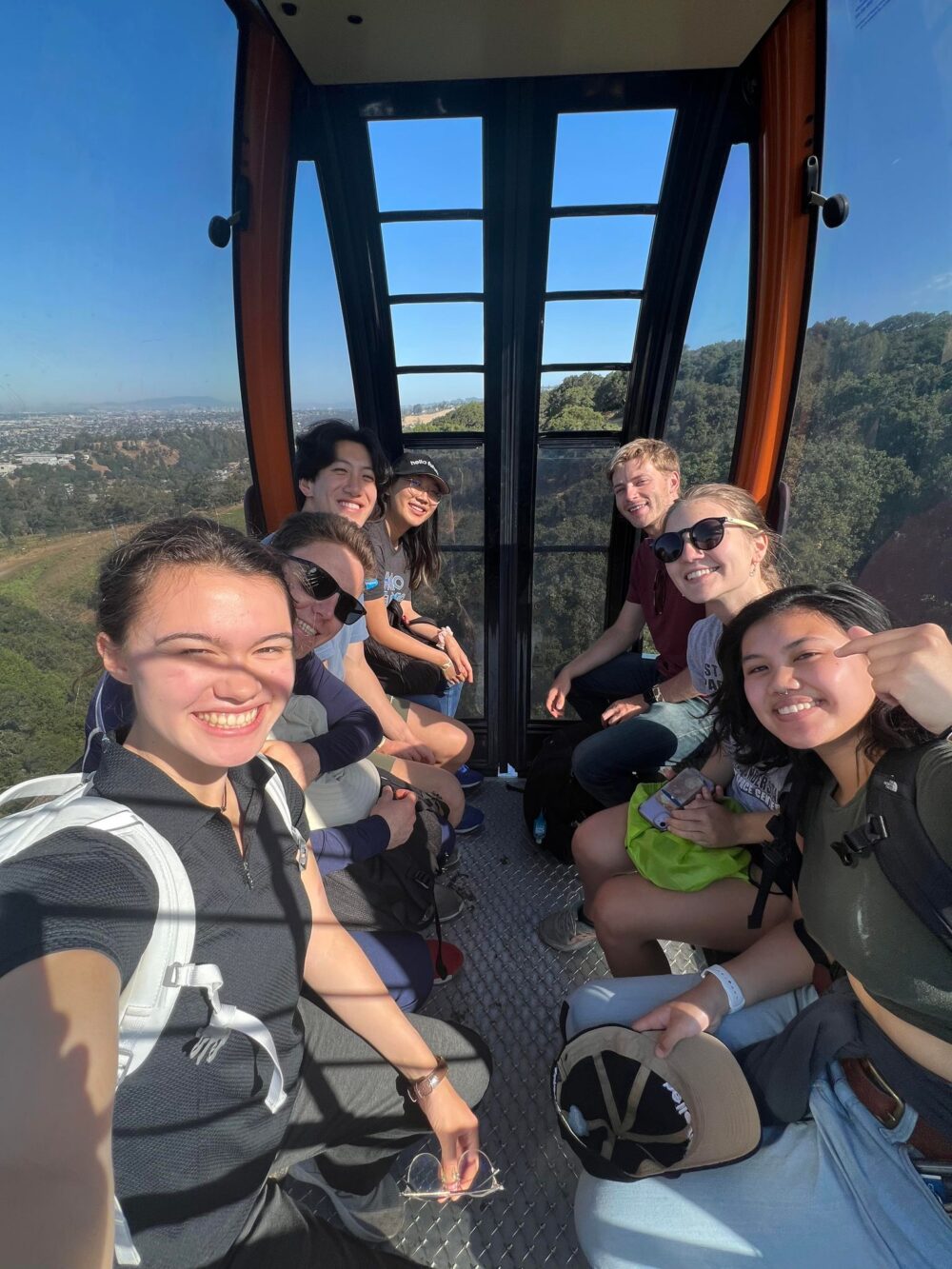 me with some interns with a beautiful park in the background