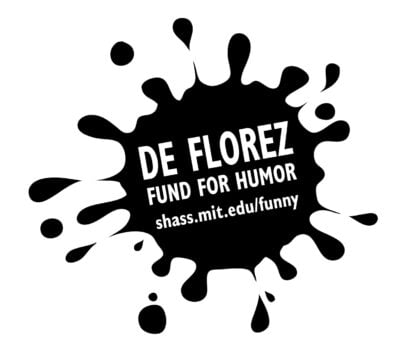ink splotch that says "De Flores Fund For Humor"