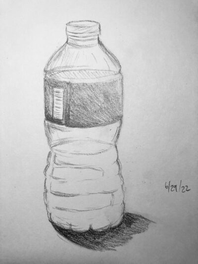 water bottle sketch