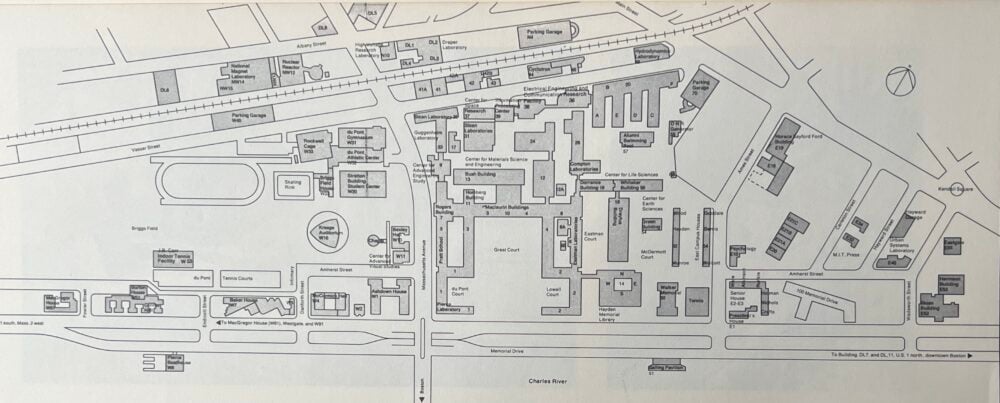 Map of the MIT campus from 1973