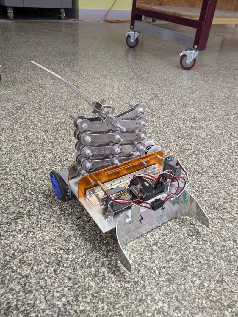 robot, lift down