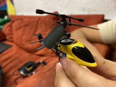 a small remote controlled helicopter