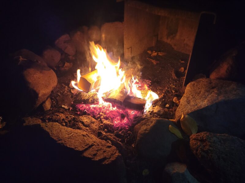 A campfire.