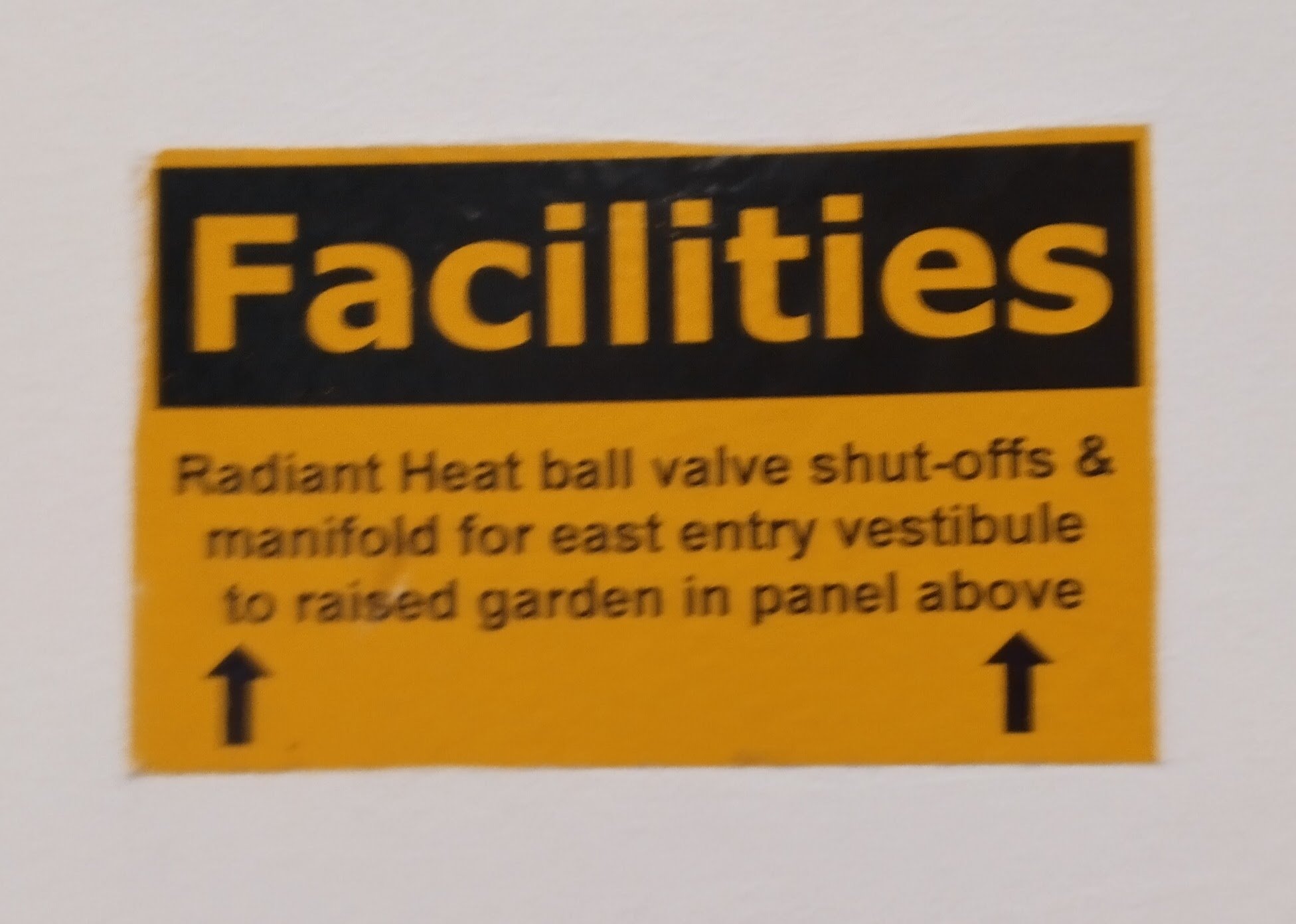 facilities sign