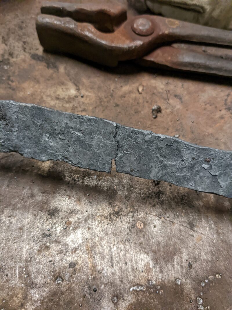 close up of crack in metal