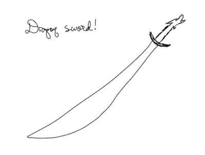 sketch of a sword