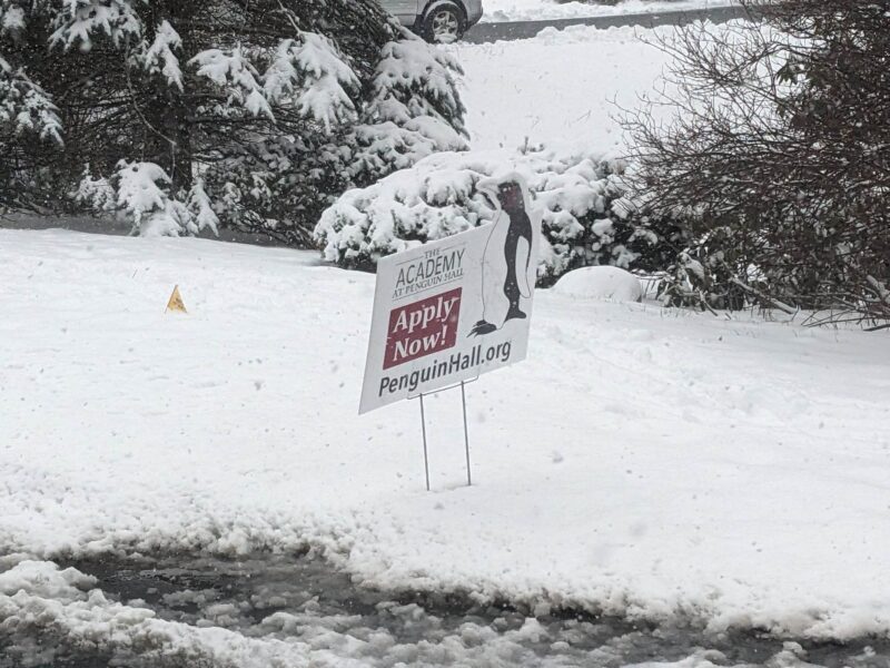 picture of penguin hall sign