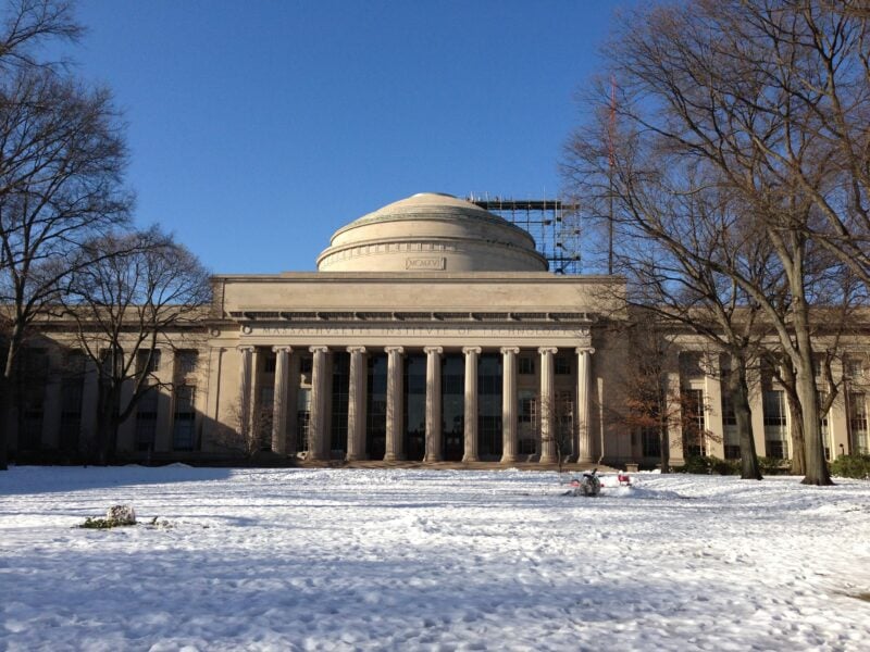mit dome with snow