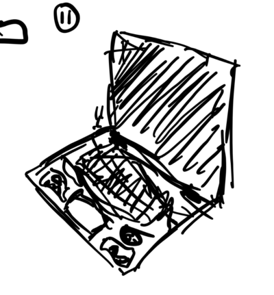 drawing of laptop