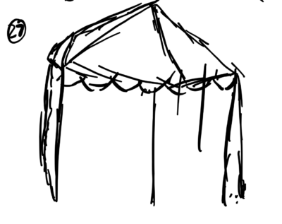 drawing of tent