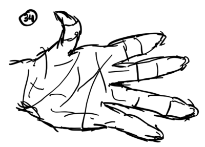 drawing of hand