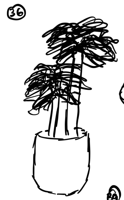 drawing of mini tree