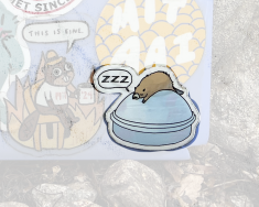 beaver sleeping on a dome