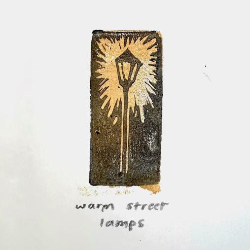 warm street lamps