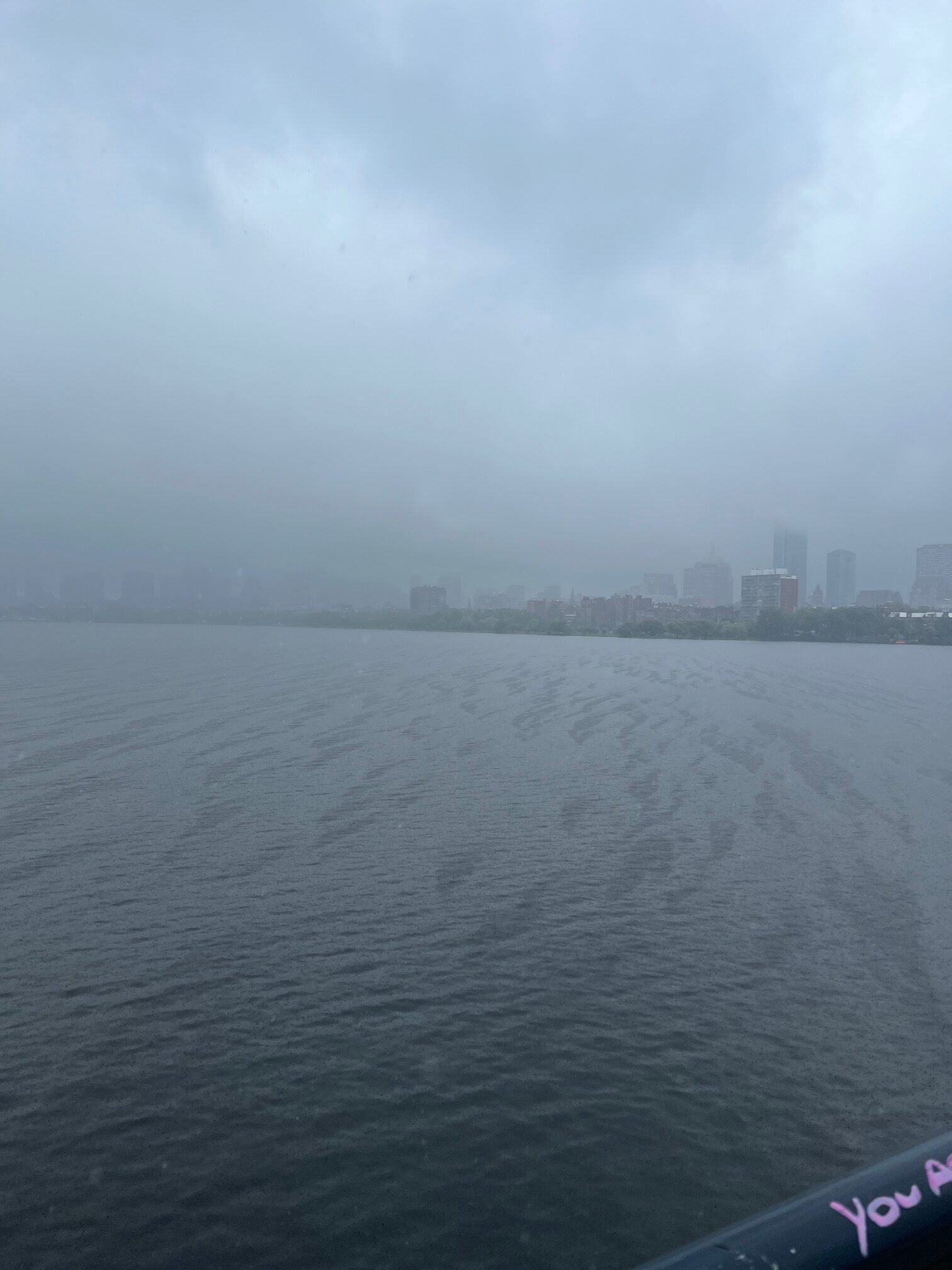 rainy day on the charles river