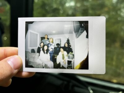 Polaroid at the house with us all