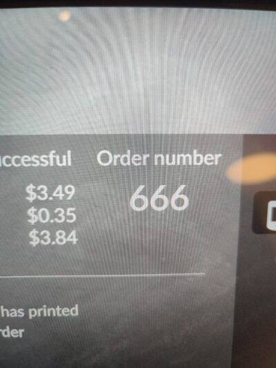 a cursed order number of 666