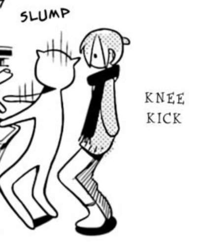 knee kick manga panel