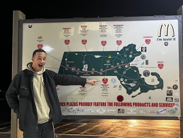 We stopped at a McDonalds halfway there and they had this nifty sign outside.