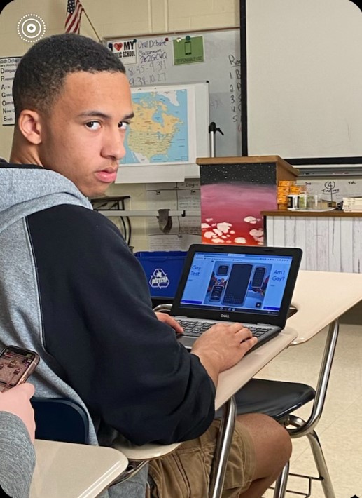 This is me playing tetris in class Junior year of high school