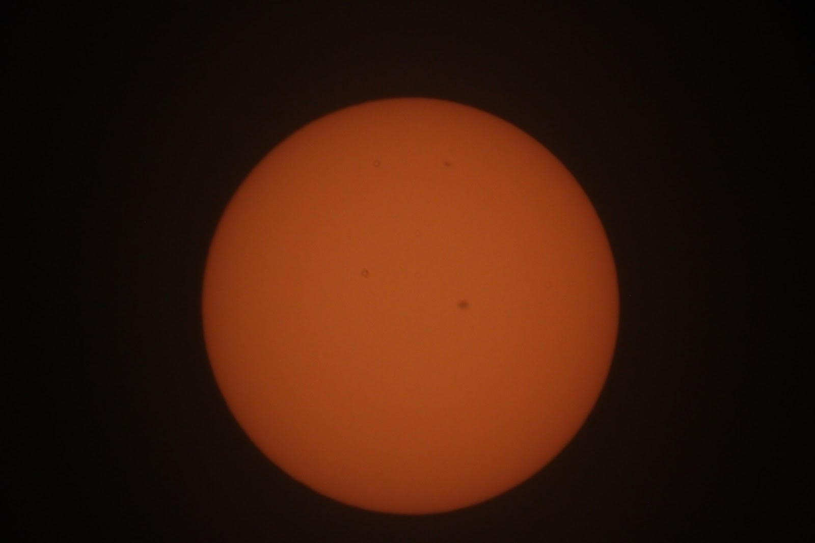 oris's very cool picture of the sun. sunspots are visible!