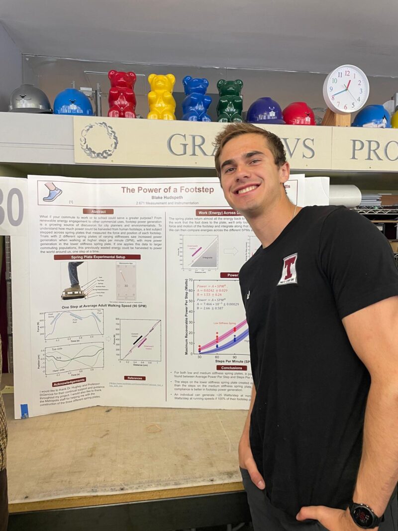Presenter smiling in front of his poster.