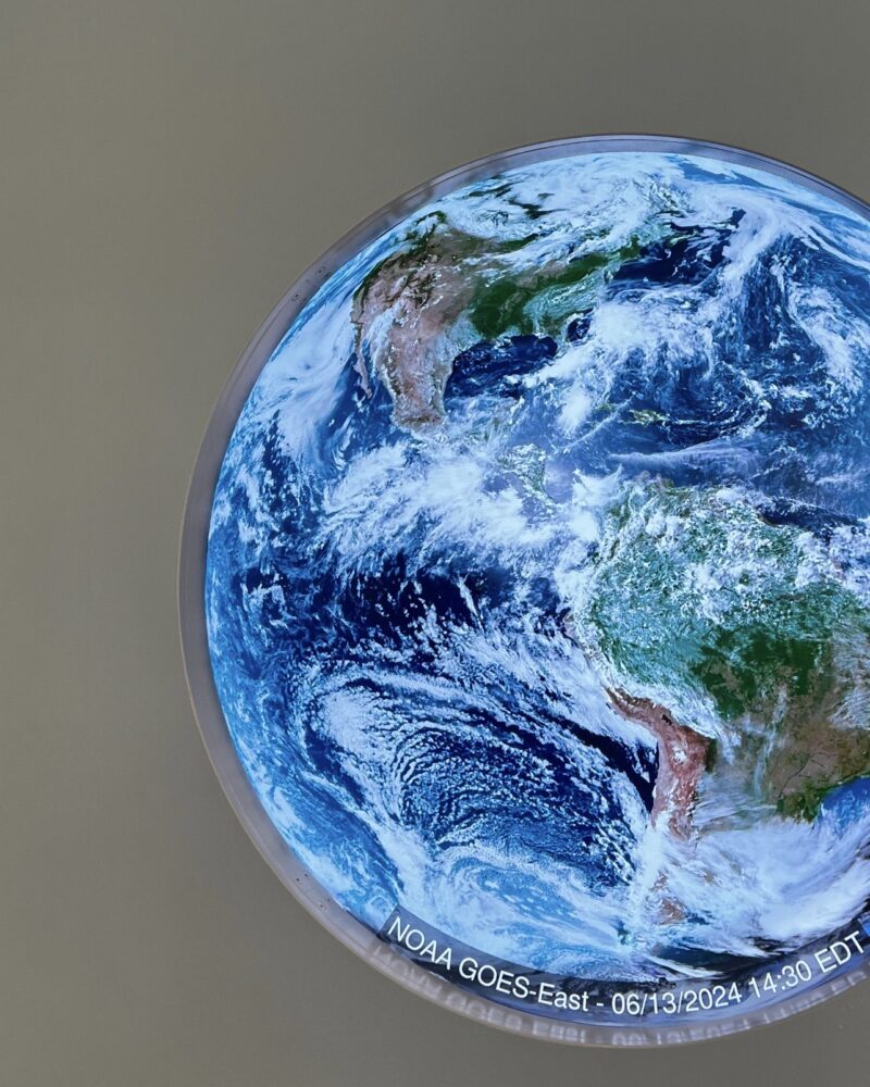 Earth digital image on screen.