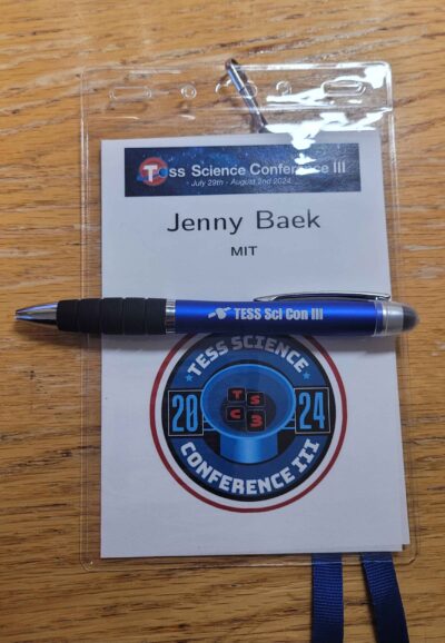 TESS Conference badge and pen