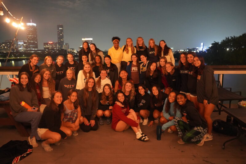 Soccer team picture on roof.