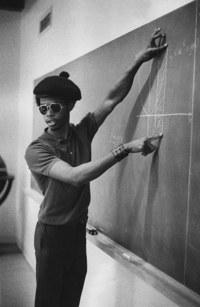 S. James Gates, Jr. as a Project Interphase instructor at MIT, 1975.