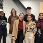 A group of undergraduate student researchers—Jordyn Goldson '27, Dylan Cook '27, Sawyer Garrett '26, Rudiba Laiba '25, Ananda Santos Figueriedo '25, and Megan Lim '24—supported the Office of Sustainability this summer.