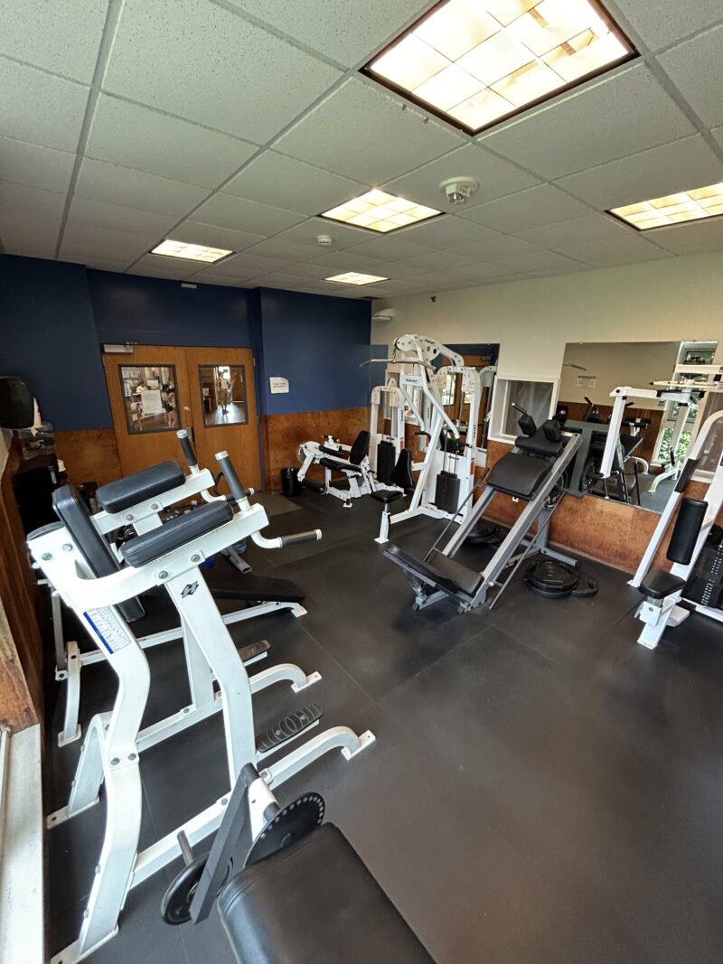 a picture of a room with several white machines