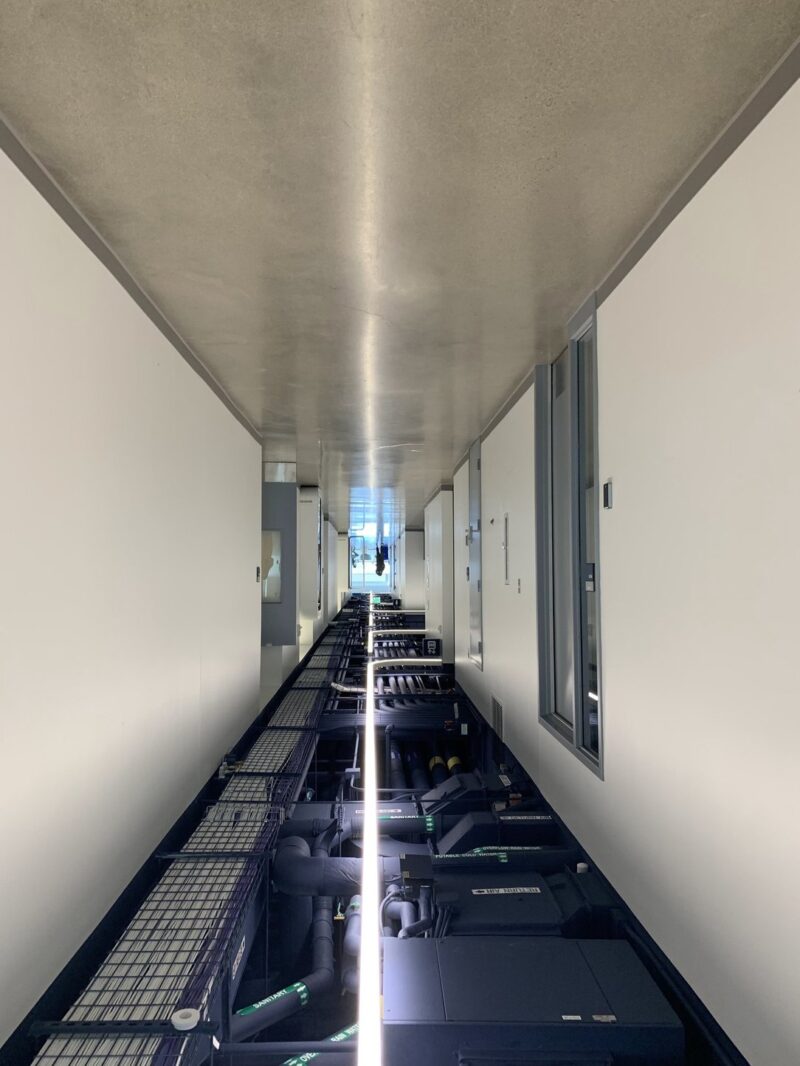 a photo down the hall in schwartzman, flipped upside down
