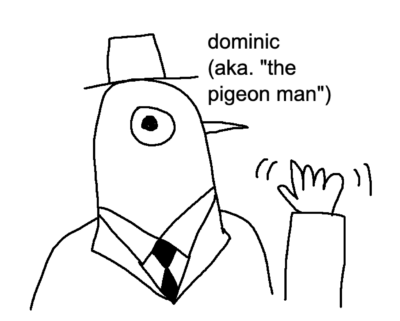 dominic, aka the pigeon man