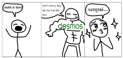 a comic about how sexy desmos is