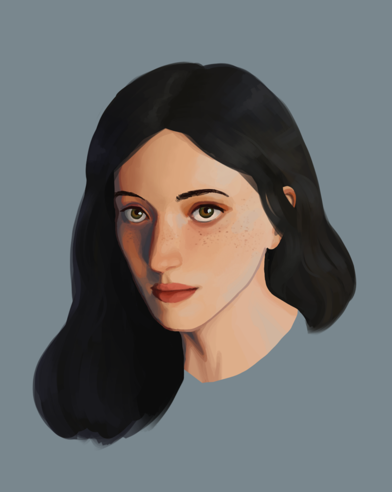 a digital portrait of a woman