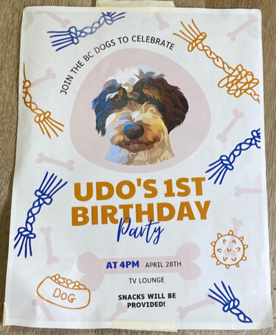 poster for a dog's birthday party